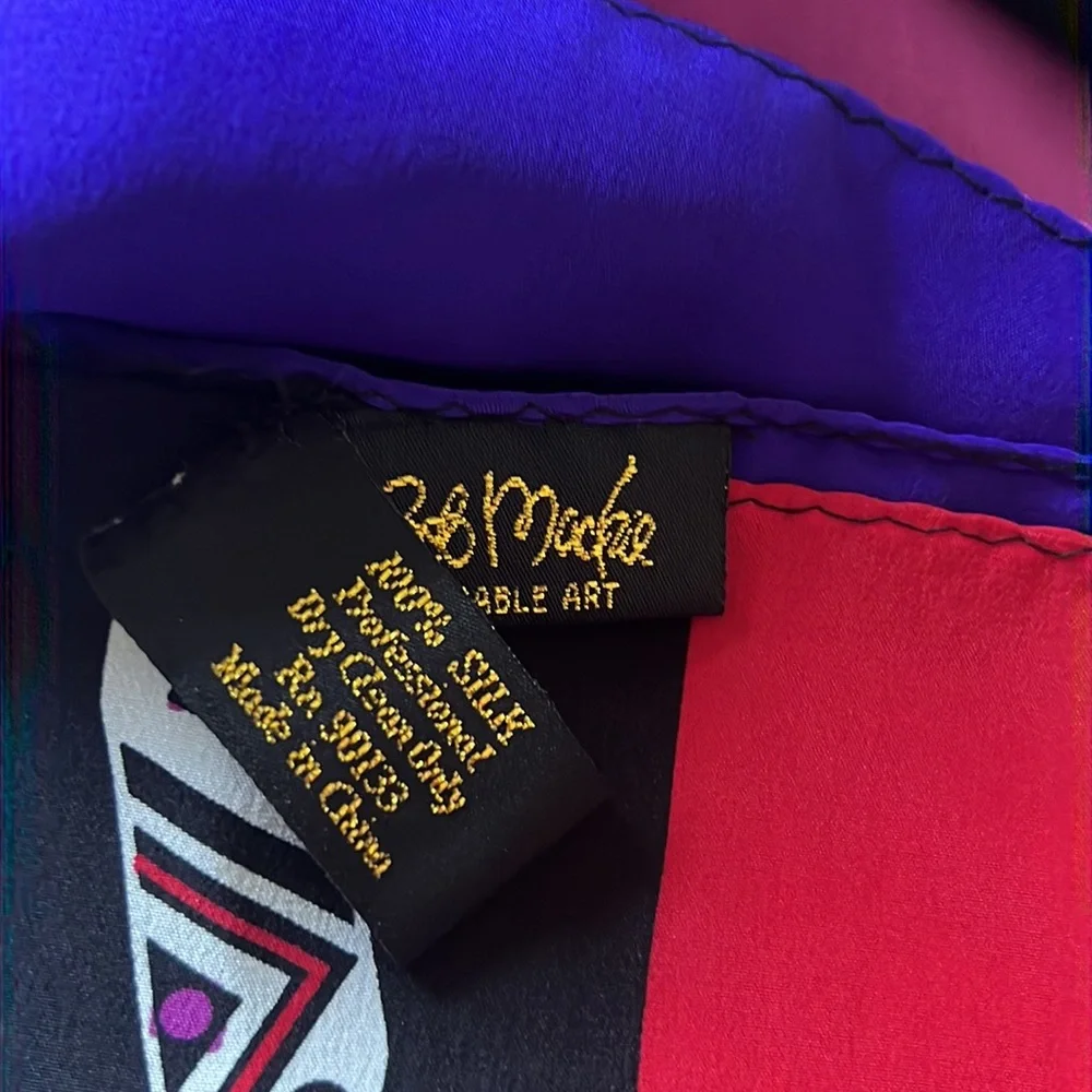 Bob Mackie silk shoes print scarf